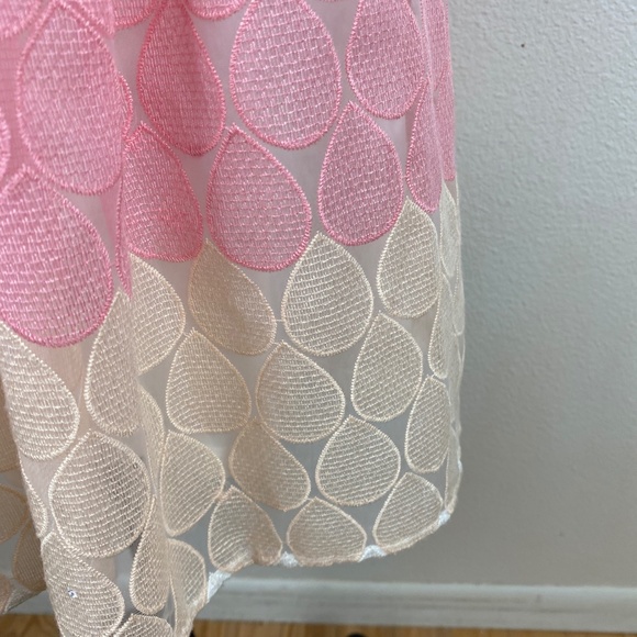 Betsey Johnson Womens Dress Size 6 Pink Appliqué Circles Fit & Flare Sleeveless - Picture 10 of 14